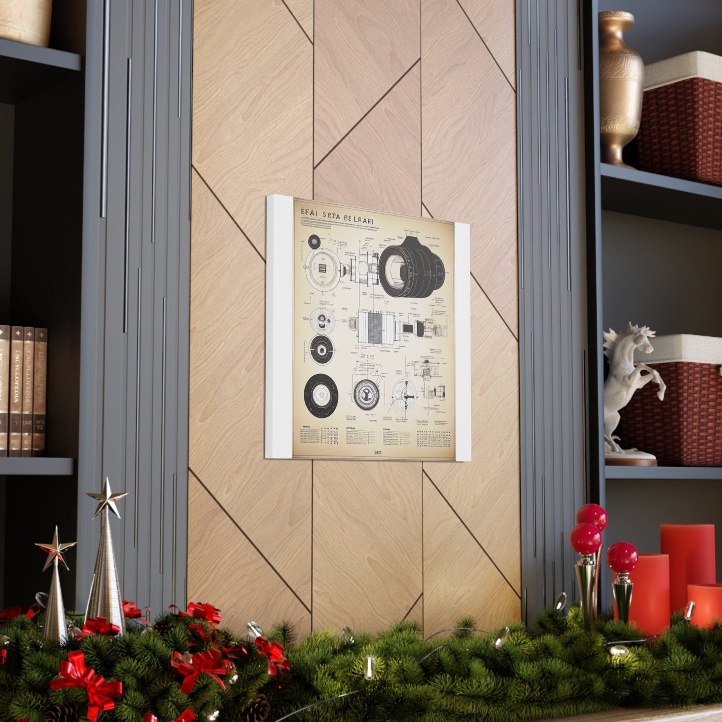 fə-ˈtä-grə-fər | Camera Aperture Technical Schematics | Canvas Gallery Wraps | AI Design Concepts | Version 4