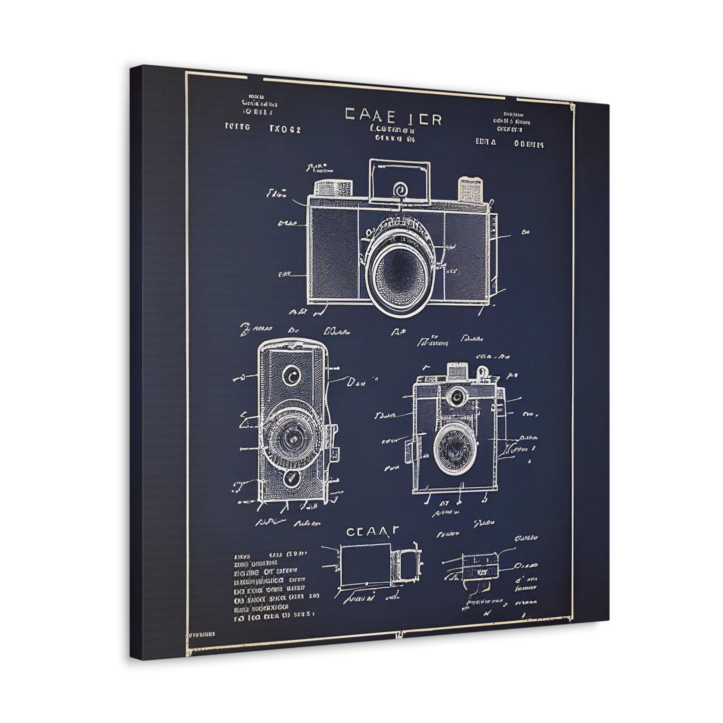 fə-ˈtä-grə-fər | Camera Aperture Technical Schematics | Canvas Gallery Wraps | AI Design Concepts | Version 11