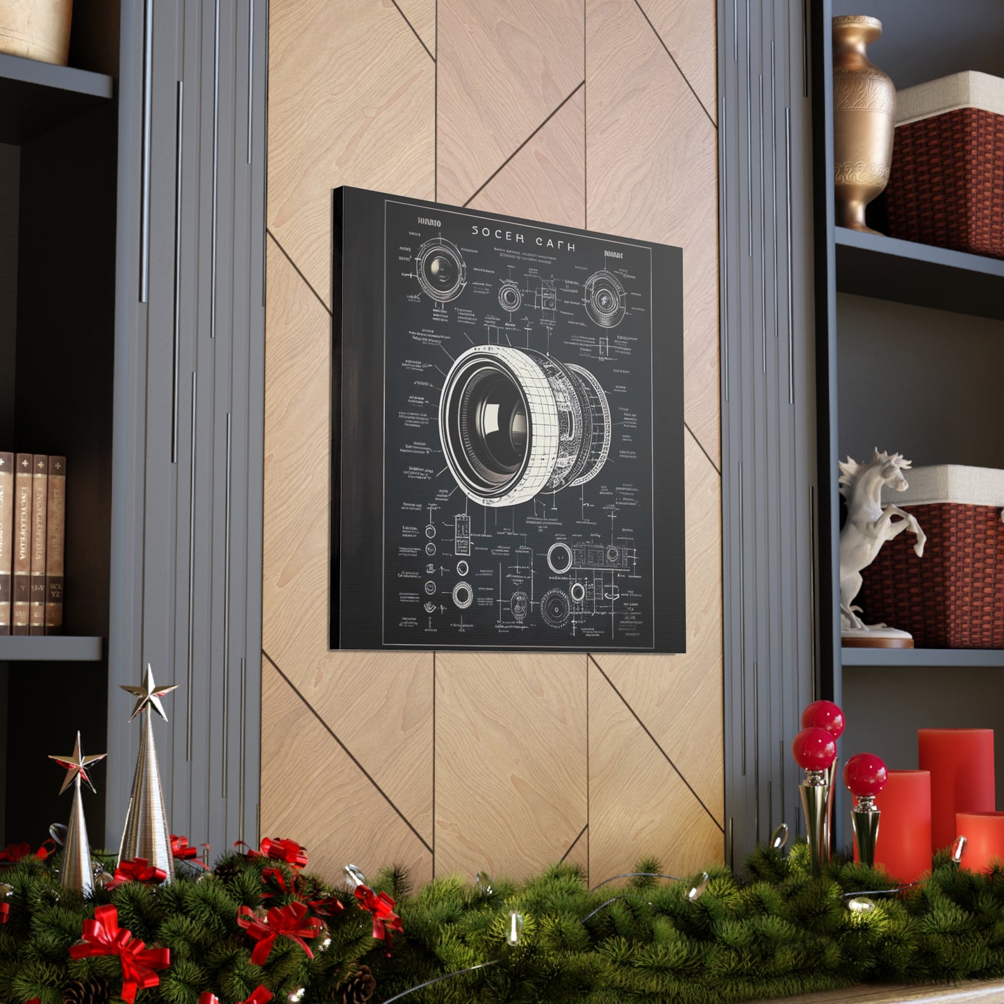 fə-ˈtä-grə-fər | Camera Aperture Technical Schematics | Canvas Gallery Wraps | AI Design Concepts | Version 16