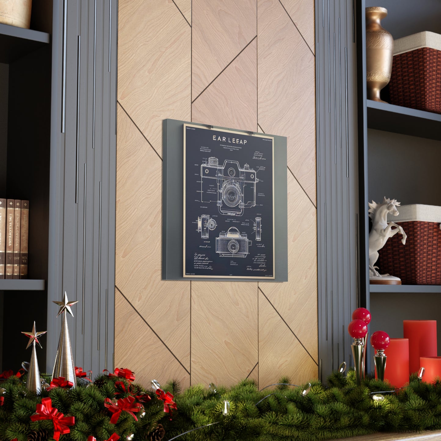 fə-ˈtä-grə-fər | Camera Aperture Technical Schematics | Canvas Gallery Wraps | AI Design Concepts | Version 7