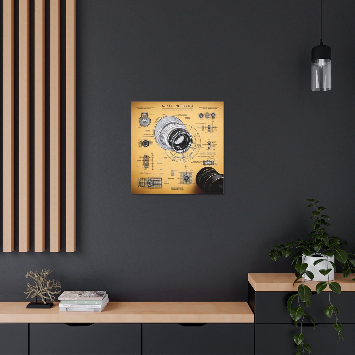 fə-ˈtä-grə-fər | Camera Aperture Technical Schematics | Canvas Gallery Wraps | AI Design Concepts | Version 2