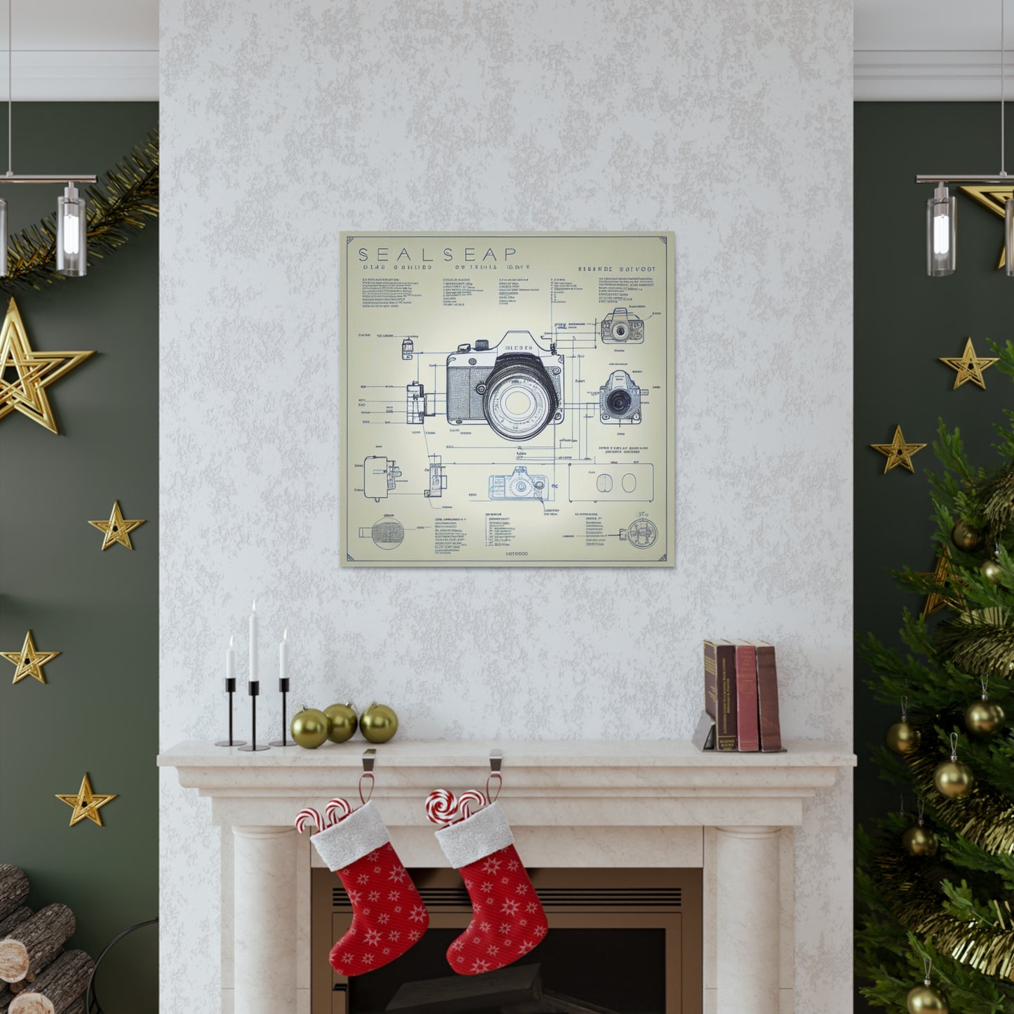 fə-ˈtä-grə-fər | Camera Aperture Technical Schematics | Canvas Gallery Wraps | AI Design Concepts | Version 6