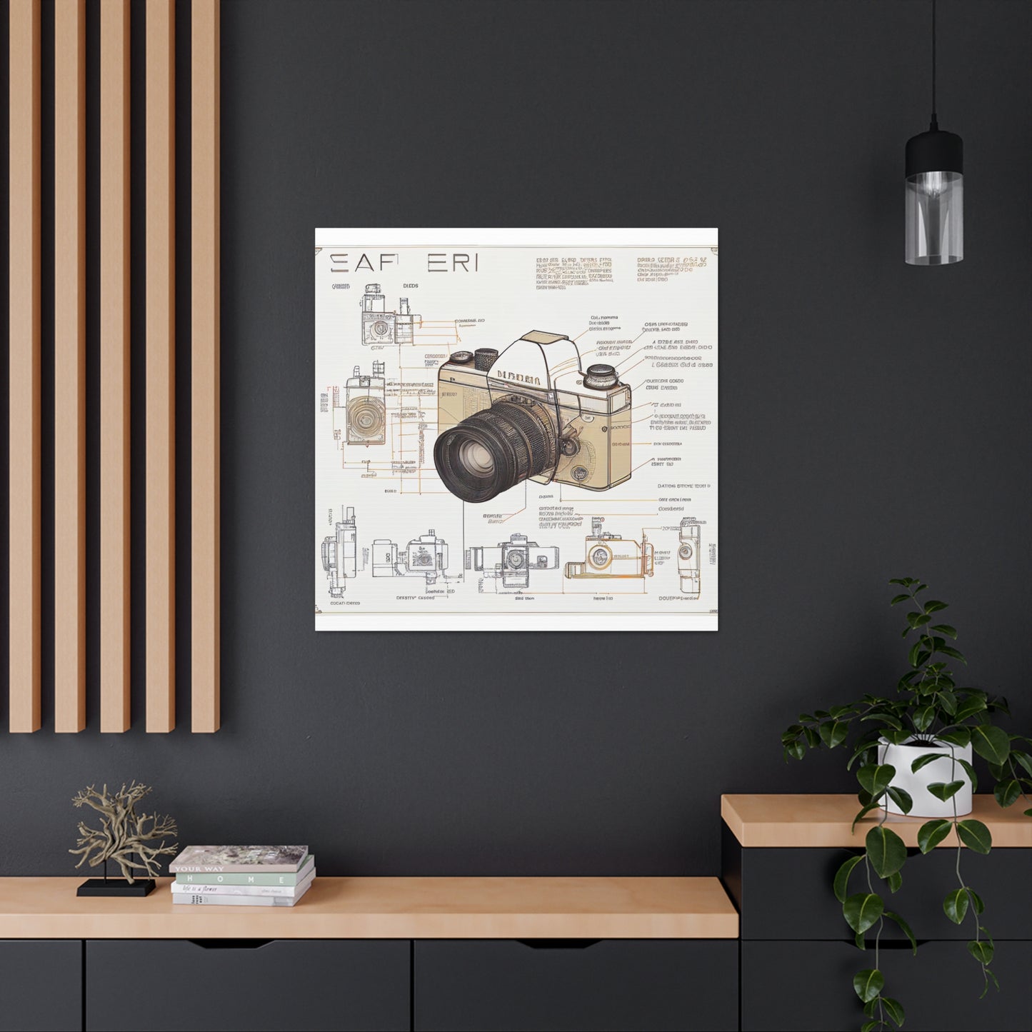 fə-ˈtä-grə-fər | Camera Aperture Technical Schematics | Canvas Gallery Wraps | AI Design Concepts | Version 12