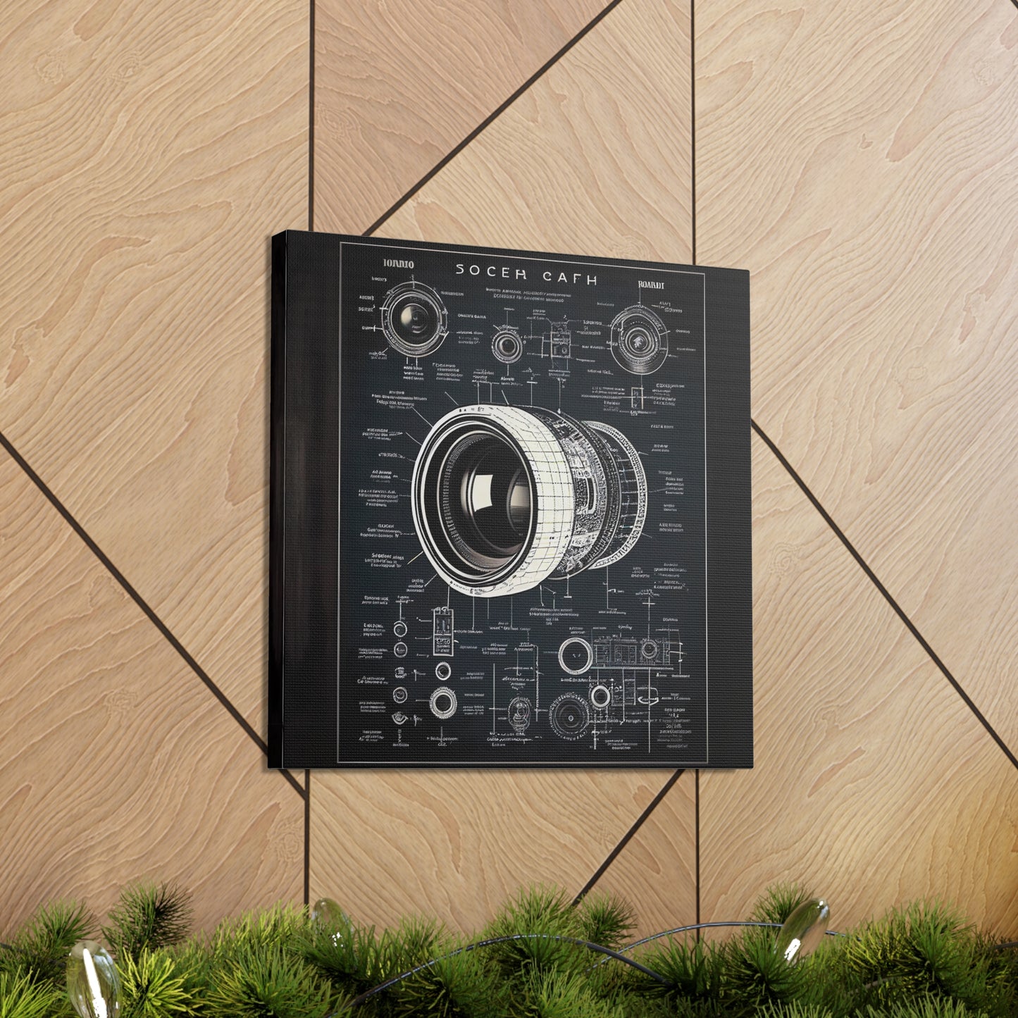 fə-ˈtä-grə-fər | Camera Aperture Technical Schematics | Canvas Gallery Wraps | AI Design Concepts | Version 16