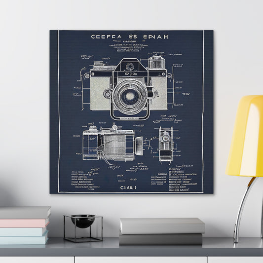 fə-ˈtä-grə-fər | Camera Aperture Technical Schematics | Canvas Gallery Wraps | AI Design Concepts | Version 10