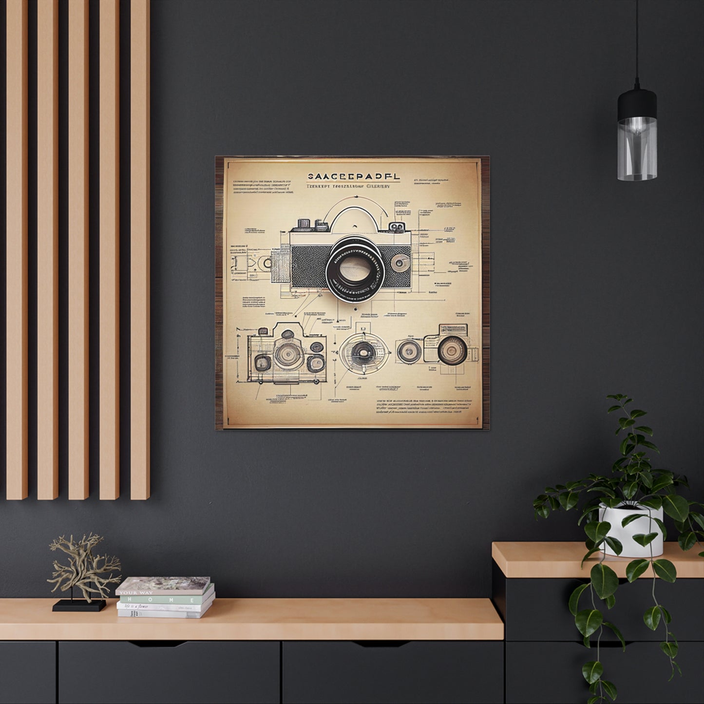 fə-ˈtä-grə-fər | Camera Aperture Technical Schematics | Canvas Gallery Wraps | AI Design Concepts | Version 15