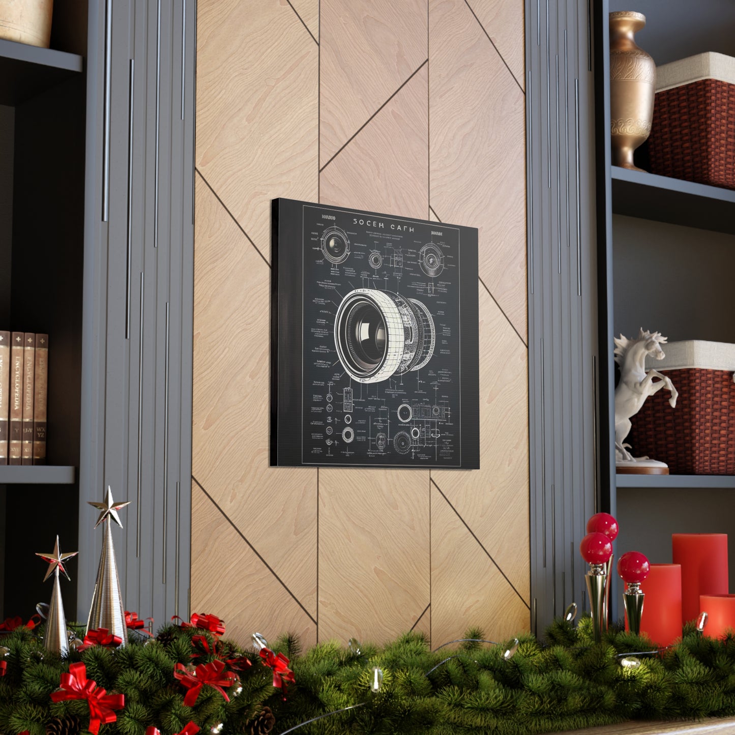 fə-ˈtä-grə-fər | Camera Aperture Technical Schematics | Canvas Gallery Wraps | AI Design Concepts | Version 16