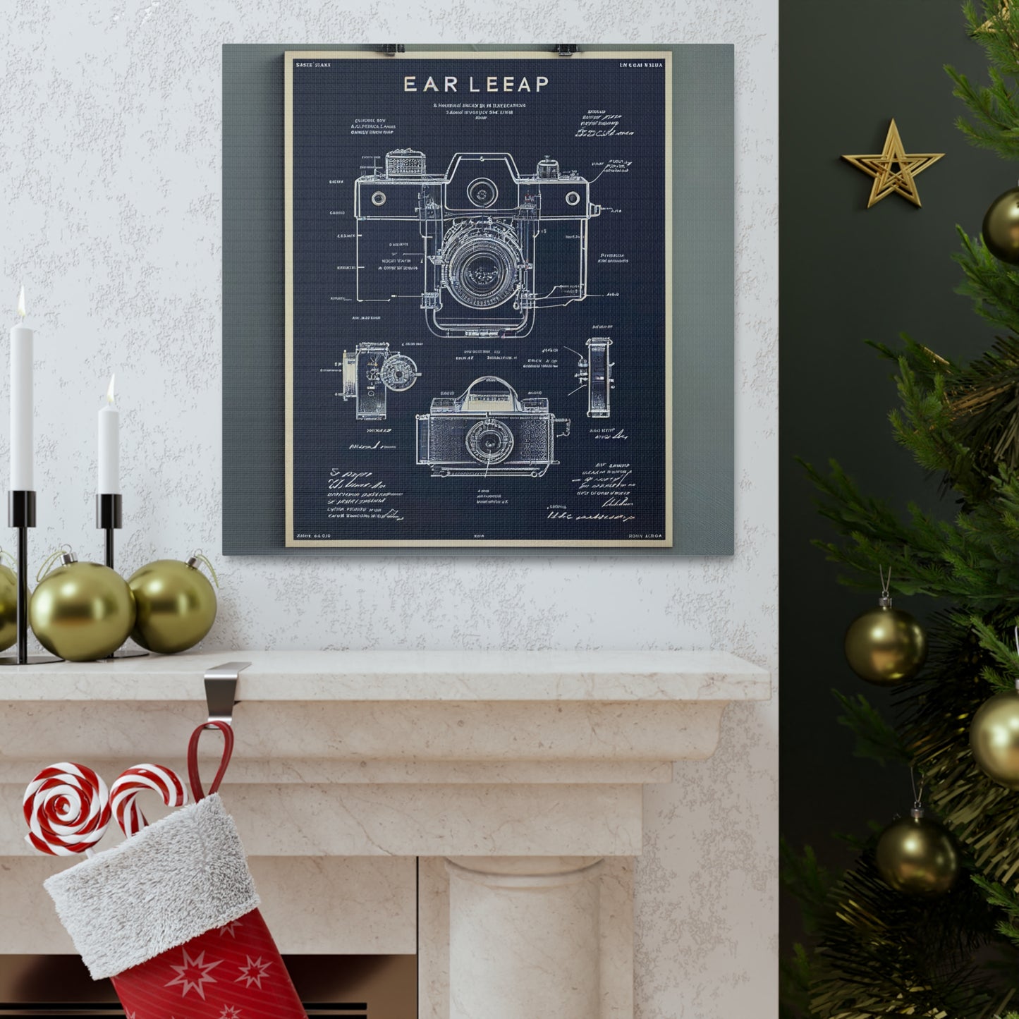 fə-ˈtä-grə-fər | Camera Aperture Technical Schematics | Canvas Gallery Wraps | AI Design Concepts | Version 7