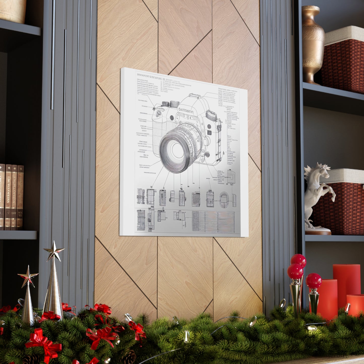 fə-ˈtä-grə-fər | Camera Aperture Technical Schematics | Canvas Gallery Wraps | AI Design Concepts | Version 8