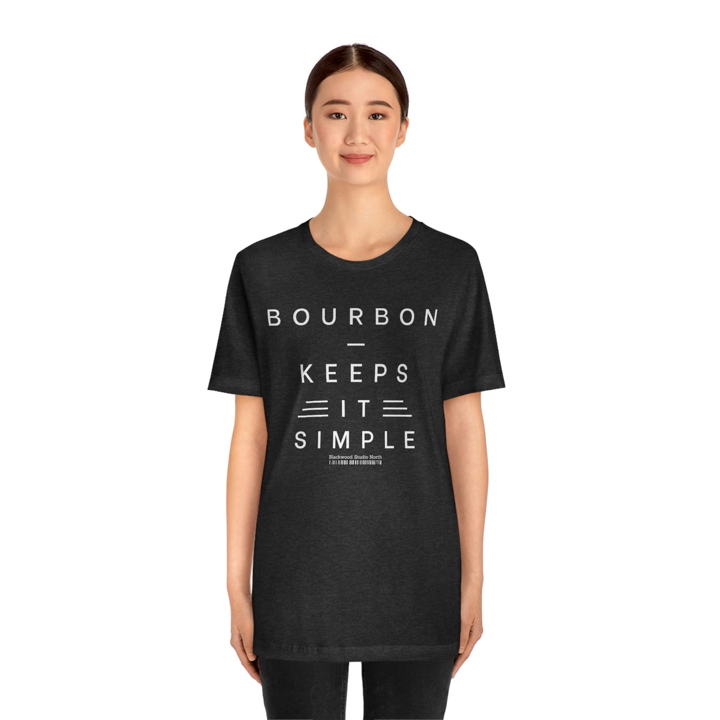 Bourbon Keeps It Simple Graphic Apparel | Unisex Jersey Short Sleeve T-shirt