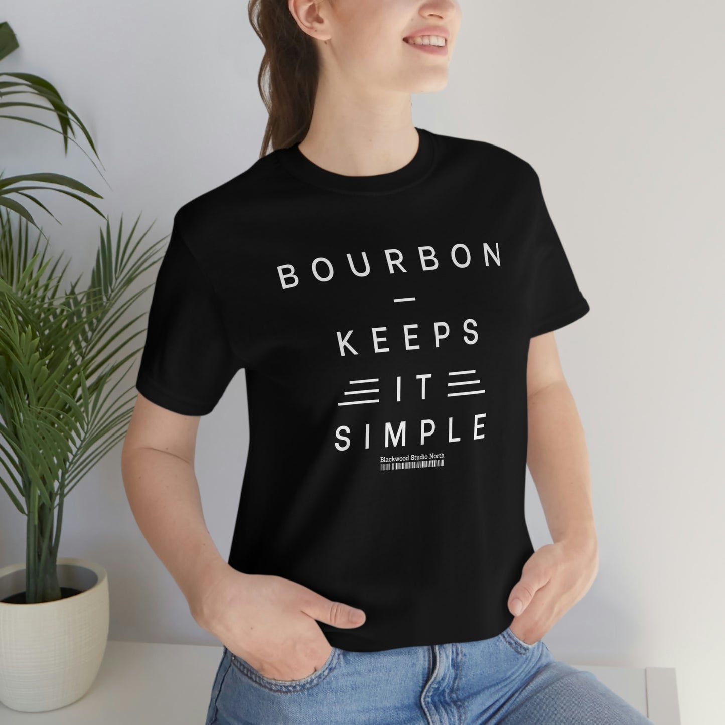 Bourbon Keeps It Simple Graphic Apparel | Unisex Jersey Short Sleeve T-shirt